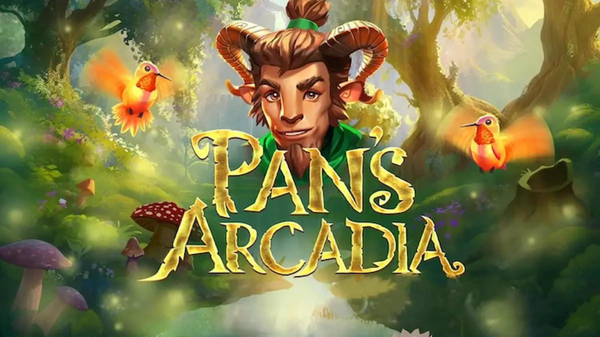 Cena mágica da floresta no jogo Pan's Arcadia